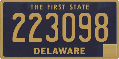 DE license plate 223098