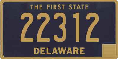DE license plate 22312