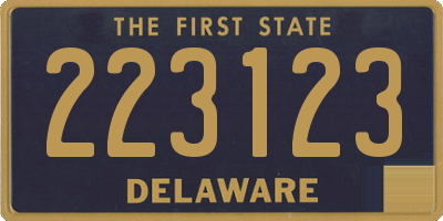 DE license plate 223123