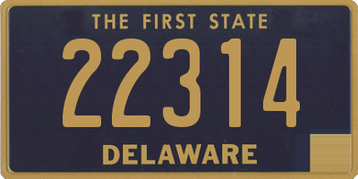 DE license plate 22314