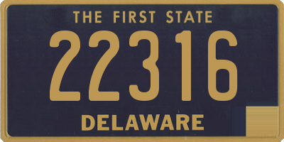 DE license plate 22316