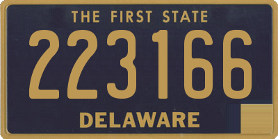 DE license plate 223166