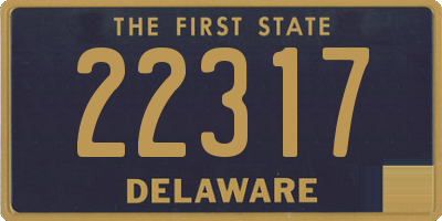 DE license plate 22317