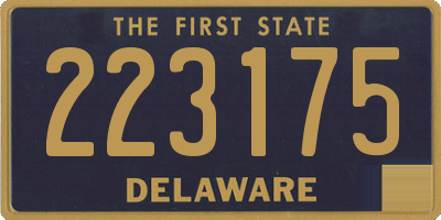 DE license plate 223175