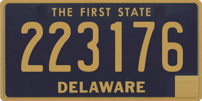 DE license plate 223176