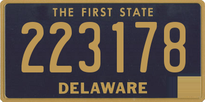 DE license plate 223178
