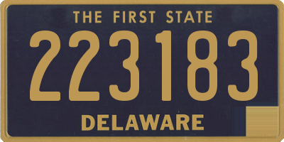 DE license plate 223183