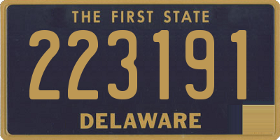 DE license plate 223191