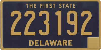 DE license plate 223192