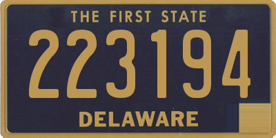 DE license plate 223194