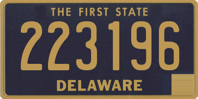 DE license plate 223196