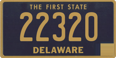 DE license plate 22320