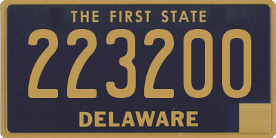 DE license plate 223200