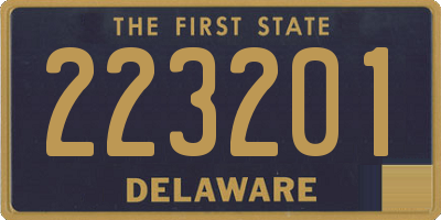 DE license plate 223201