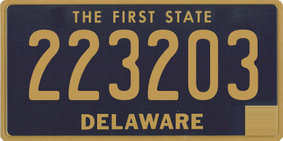 DE license plate 223203