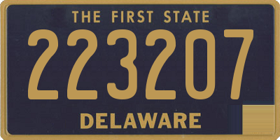 DE license plate 223207