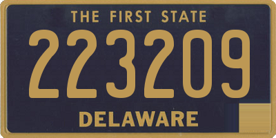 DE license plate 223209