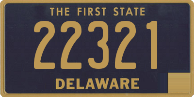 DE license plate 22321