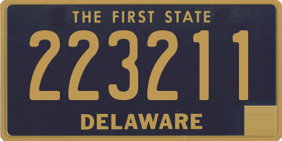 DE license plate 223211