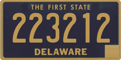 DE license plate 223212