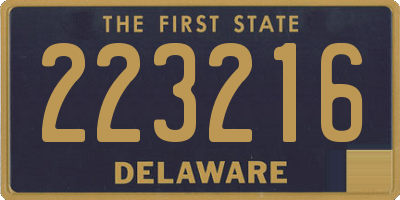 DE license plate 223216