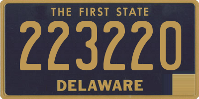 DE license plate 223220