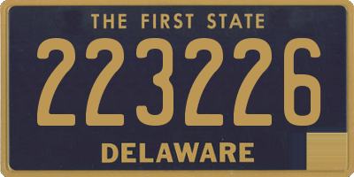 DE license plate 223226