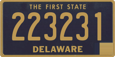 DE license plate 223231