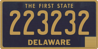 DE license plate 223232