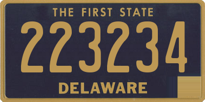 DE license plate 223234