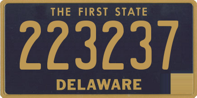 DE license plate 223237