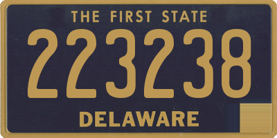 DE license plate 223238