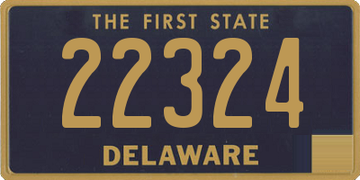 DE license plate 22324