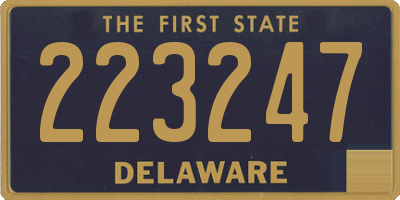 DE license plate 223247