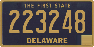 DE license plate 223248