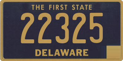 DE license plate 22325