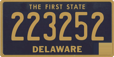 DE license plate 223252