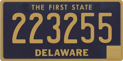 DE license plate 223255