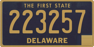 DE license plate 223257