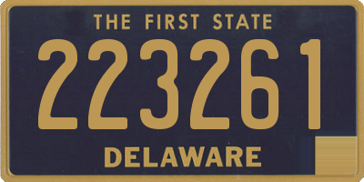 DE license plate 223261