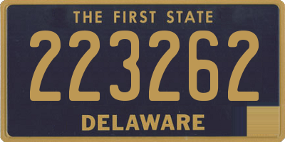 DE license plate 223262