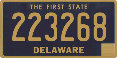 DE license plate 223268