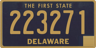 DE license plate 223271