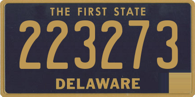 DE license plate 223273