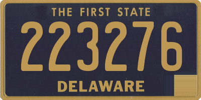 DE license plate 223276