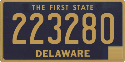 DE license plate 223280