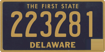 DE license plate 223281