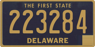 DE license plate 223284