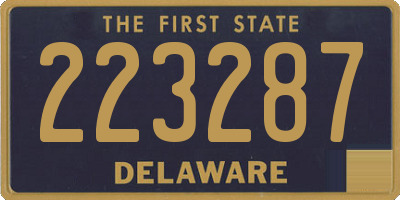 DE license plate 223287