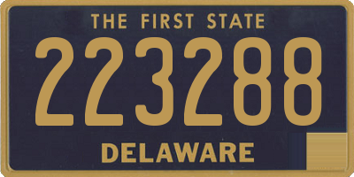 DE license plate 223288